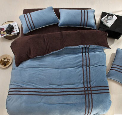 Velvet Coral Fleece Comforter Sets