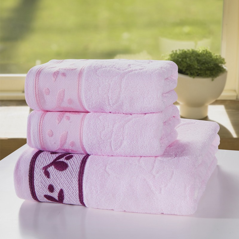 100% Cotton Towels Set of 3 Pcs - 