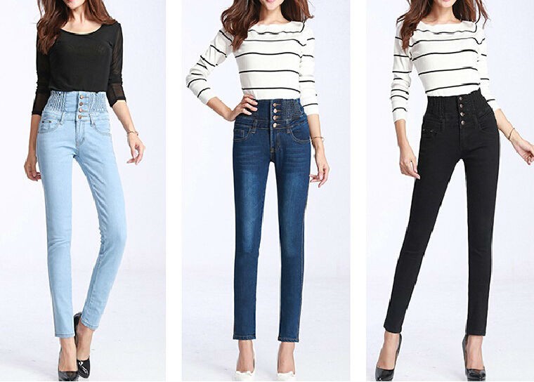 Womens Slim Fashion Skinny Denim Jeans