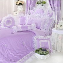 100% Polyester Lace Edge Comforter Sets