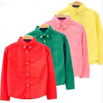Boys Solid Cotton Casual Shirts