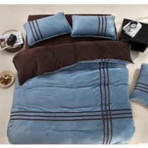 Velvet Coral Fleece Comforter Sets