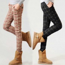 Womens Plaid Casual Trousers 