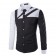 Casual Slim Fit Mens Patchwork Long-Sleeve Shirts