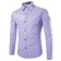 Mens Solid Casual Slim Fit Long Sleeve Shirts 