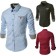 Solid Color Long Sleeve Mens Casual Shirts
