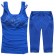 Womens Polyester Floral Sleeveless Fitness Sets
